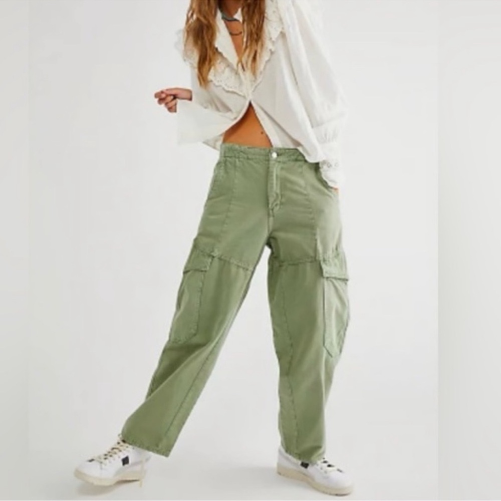 Free People All Star Pull on Cargo Jeans XS